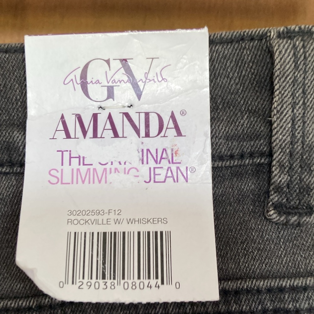 Gloria Vanderbilt Amanda jean magical stretch classic rise tapered leg 24W short - Picture 13 of 15
